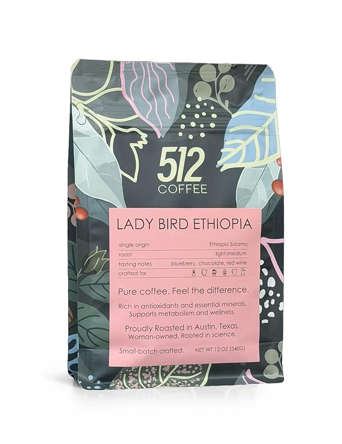 512 Coffee – Specialty Ethiopian Whole Bean Light-Medium – Lady Bird Ethiopia – Freshly Hand-Roasted Specialty Arabica Premium Small Batch Single Origin