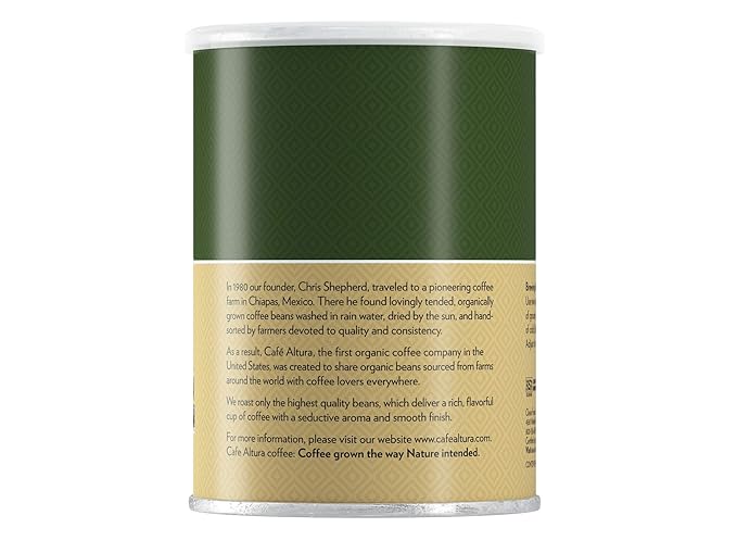 Cafe Altura Ground Organic Coffee House Blend 12 oz Can (Pack of 6)