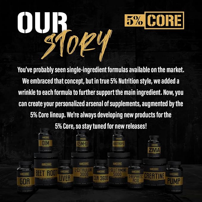 5% Nutrition Core ZMA (with Boron) | Promotes Recovery by Restoring Levels of Zinc Magnesium &amp Vitamin B-6 (90 Capsules)