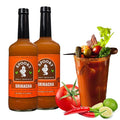 SPOOKY - Sriracha Bloody Mary Mix - Made With All Premium Natural Ingredients - No Artificial Color or Flavor - No Preservative No MSG Low Carb Low Calorie &amp Gluten Free - 32 Oz (Pack of 2)