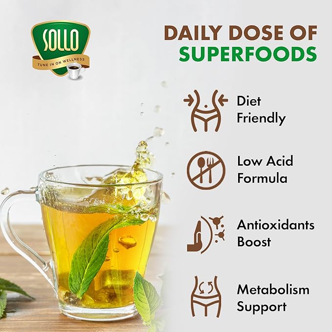 SOLLO Slim Tea K-Cup Diet Support Weight Loss with Garcinia &amp Green Coffee Extract Single Serve Pods Compatible With 2.0 K-Cup Keurig Brewers 24 Ct