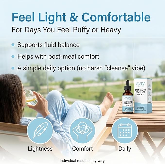IRMI Avivwellness Lymphatic Drainage Drops Organic Lymphatic Liquid Drops- Herbal Liquid Blend - 1 fl oz (30 mL)