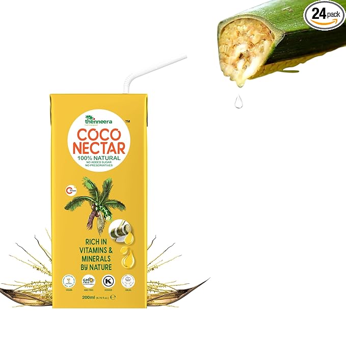 COCO (Coconut) NECTAR - 100% Natural &amp Pure | By Nature Gluten-Free Non-GMO and Vegan | Feel Energized | Kosher| Halal | Natural Wellness Beverage (24 Pack)