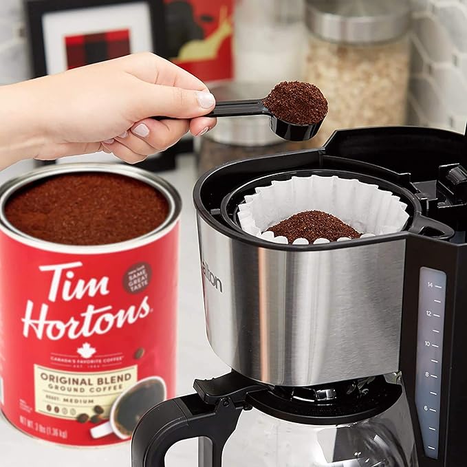 Tim Hortons Original Blend Medium Roast Ground Coffee Canada’s Favorite Coffee Made with 100% Arabica Beans 32.8 Ounce Canister