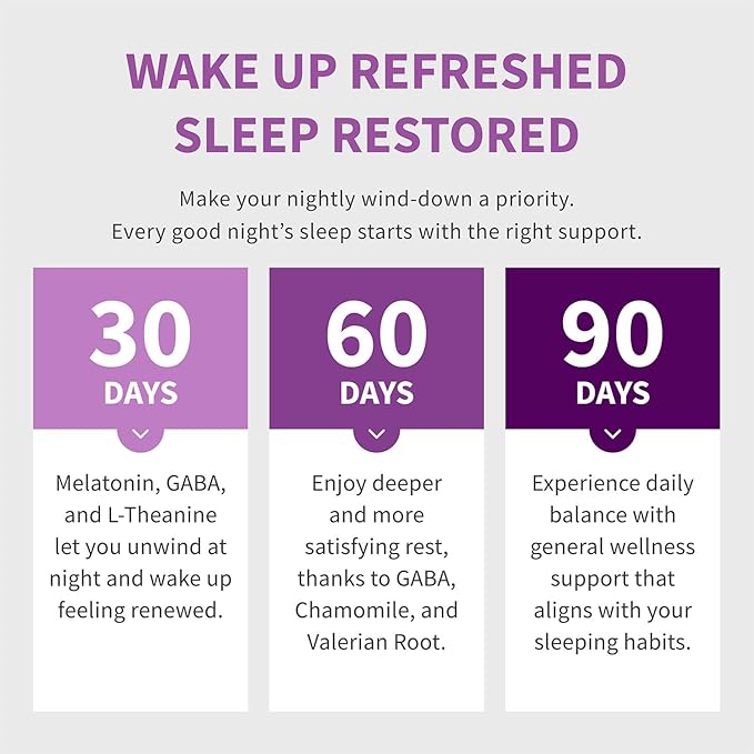 12-in-1 Melatonin Sleep Capsules - Natural Sleep Aids for Adults with Melatonin 5mg and Magnesium Glycinate 500mg Sleep Aid with Ashwagandha L Theanine Valerian Root GABA 5-HTP (90ct Pack of 1)