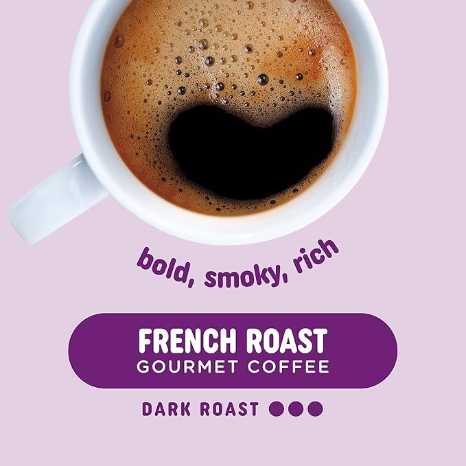 Pick Me Up Provisions French Roast Coffee Fraction Packs Dark Roast Ground Coffee Single‑Serve Fraction Packets 42 Count Carton Bold Flavor Coffee for Office Breakroom
