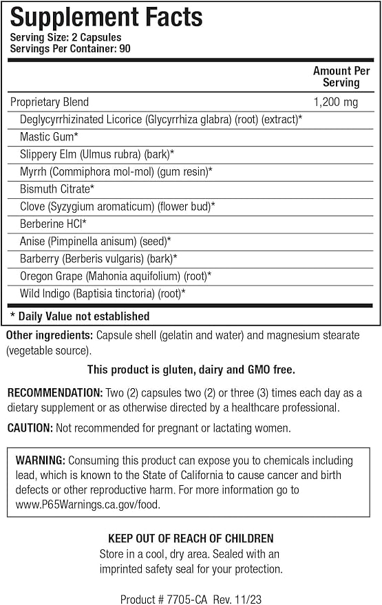 BIOTICS RESEARCH Bio-HPF– Gastric Support. DGL Licorice Slippery Elm Berberine Gut Health Healthy Digestion Fosters Microbial Balance Soothing Supports Gastric Mucosa 180 Capsules
