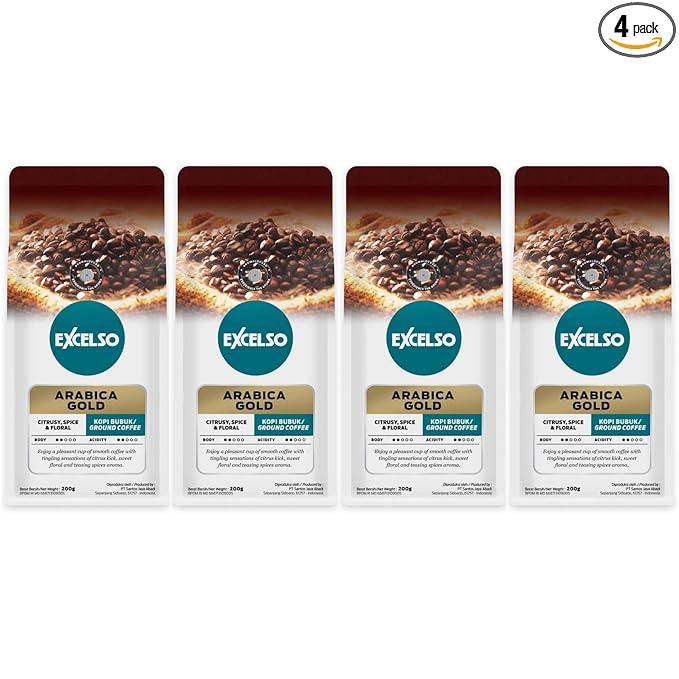 Excelso Arabica Gold Ground Coffee 200g (Pack of 4)