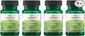 Swanson L. Reuteri Probiotic Plus with L. Rhamnosus L. Acidophilus &amp FOS Prebiotic for Gut-Health-Conscious Adults - 7 Billion CFU (30 Vegan Capsules 4 Pack)