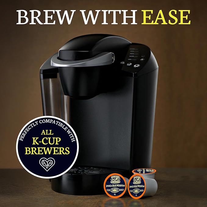 Dancing Moon Coffee Pods - 100% Jamaica Blue Mountain Medium Roast - K-Cup Compatible Keurig Coffee Pods - Small-Batch Crafted Supports Military Charity - 12 Cups