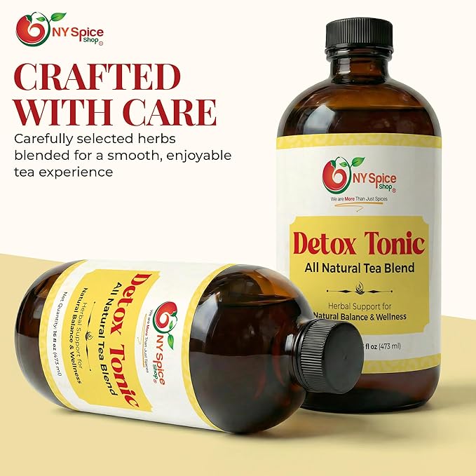 NY Spice Shop Detox Tonic Natural Tea Blend – All-Natural Beverage for Everyday Use – Carefully Crafted Herbal Infusion with Natural Ingredients – Loose Tea Blend – 2 Count