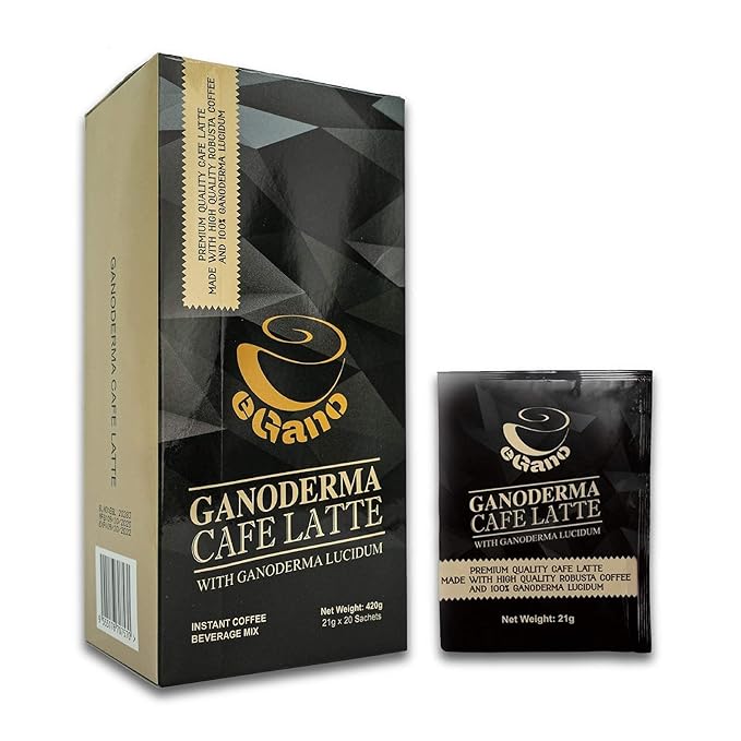 3 Boxes eGano Premium Ganoderma Cafe Latte Instant Coffee With Ganoderma Lucidum Extract (21g x 20 Sachets Box) (EGBC)