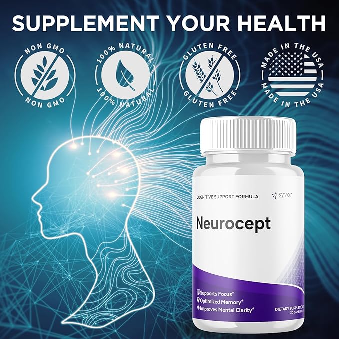 (2 Pack) Neurocept Capsules Official Neurocept Brain Supplement Pills with All Natural Ingredients Advanced Formula Support Pills with Max Strength Premium Vitamins for Women &amp Men (120 Capsules