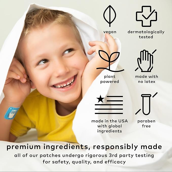 The Good Patch Nite Owl Patch Natural Sleep Patch Support for Kid Bedtime with Tart Cherry Chamomile and Skullcap Plant Powered Sustained Release (36 Total Patches)