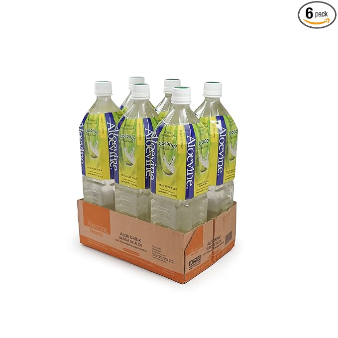 ALOEVINE Aloe Vera Drink 50.7 oz. 6 Pack (Coconut)
