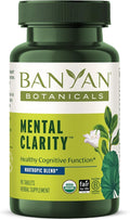 Banyan Botanicals Organic Mental Clarity – Herbal Alertness &amp Focus Supplement – with Bacopa &amp Gotu Kola – Natural Support for a Calm Mind &amp Sustainable Mental Energy – 90 Tablets – USDA O