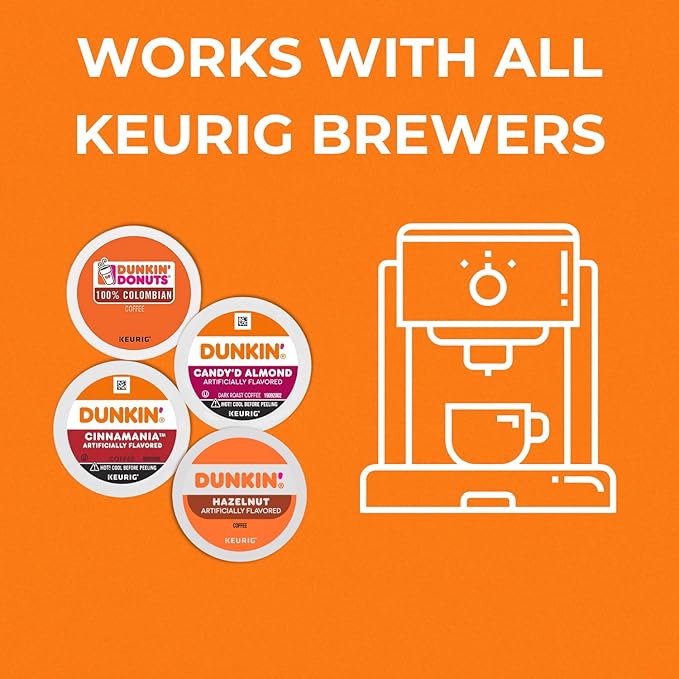 Dunkin K-Cup Variety Pack: 28 Keurig Coffee Pods 8 Flavors Medium &amp Dark Roasts Flavored K Cups - Hazelnut French Vanilla Caramel Turtle Love Coffee Kcups with Recipe eBook (28units 8 Flavo