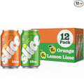 Slice Healthy Soda Lemon Lime &amp Orange Variety Pack Prebiotic &amp Probiotic Soda Pop 5g Fiber 35-40 calories 12 fl oz 12 Pack (6 of each flavor)