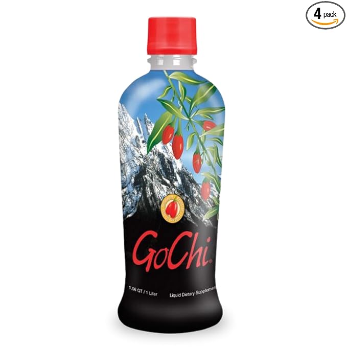 Youngevity GoChi – Antioxidant-Rich Goji Berry Juice Blend – Supports Immune Health Skin Protection and Overall Well-Being - 1 Liter (Case of 4)