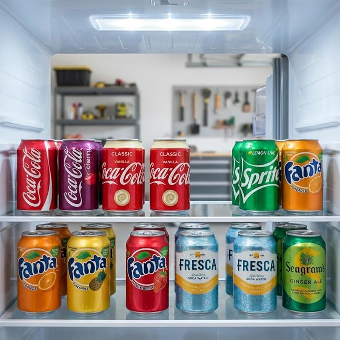 Soda Variety Pack 18PK – 9 Flavor Assortment of Coca-Cola Sprite Fanta &amp Seagram’s Ginger Ale – 12 oz Cans Mixed Soft Drinks for Parties Office Home &amp Events
