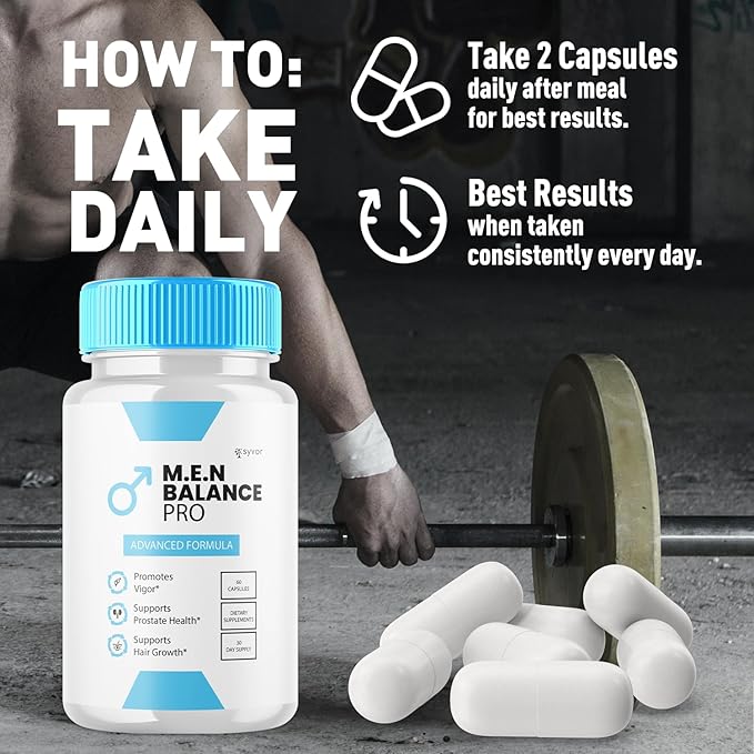 (2 Pack) Men Balance Pro Capsules Official M.E.N. Balance Pro Pills with All Natural Ingredients Advanced Health Support Supplement with Maximum Strength Active Lifestyle Vitamins (120 Capsules)