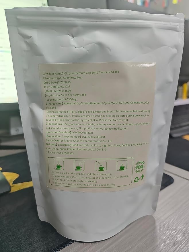 Liver Detox Tea 30 Pcs Liver Cleanse Detox &amp Repair Teabag Dandelion Root Chrysanthemum Wolfberry Tea Te De Boldo Organico Para El HíGado Graso (30pcs)