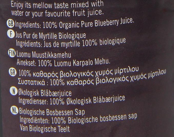 Biona Organic - Super Juice - Pure Blueberry - 330ml