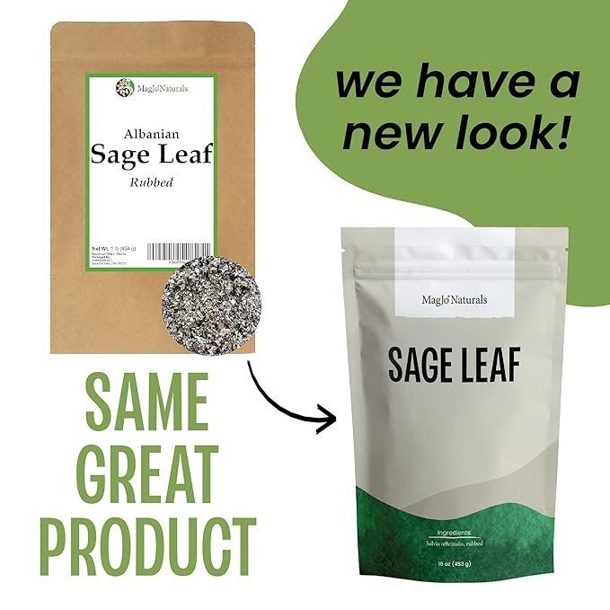 MagJo Naturals Rubbed Sage (1 Pound Bag) bulk Salvia officinalis