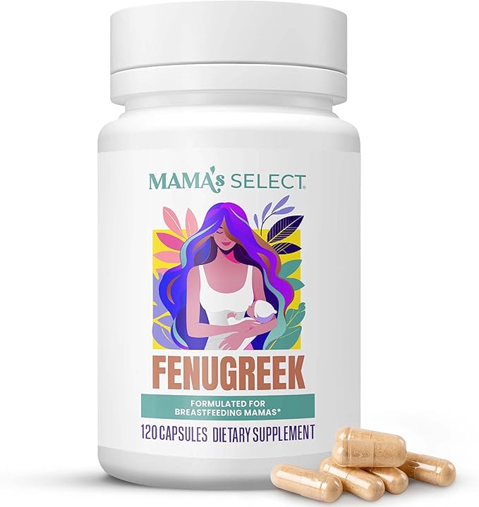 Mama's Select Organic Fenugreek Capsules – Natural Herbal Lactation Supplement to Boost Milk Supply Vegan Digestive Health Aid Allergen-Free &amp Non-GMO USA-Made for Breastfeeding Moms