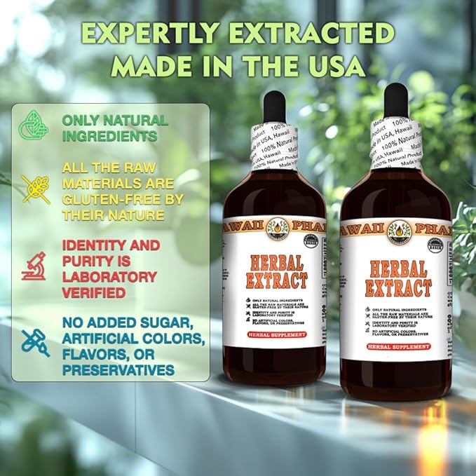 Hawaii Pharm California Poppy Alcohol-Free Extract Glycerite for Calming Nervous System Promotes Relaxation Supports Sleep Eases Tension - 32 fl.oz