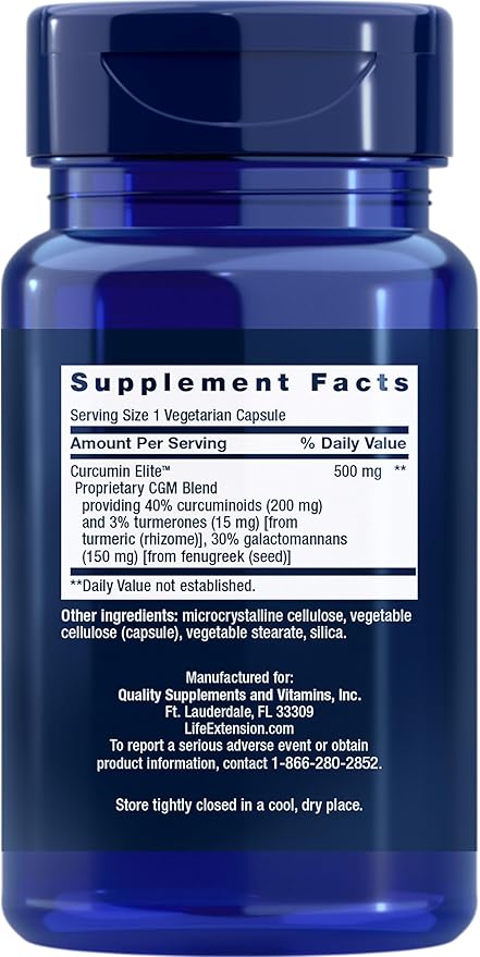 Life Extension Curcumin Elite Turmeric Extract 60 Count