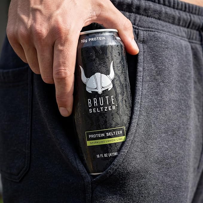 Brute Protein Seltzer Lemon-Lime 10g Protein 12-Pack