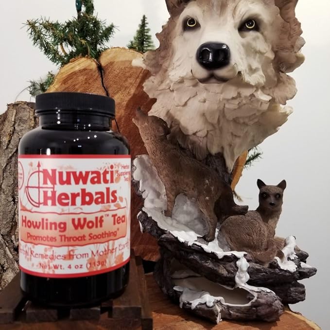Nuwati Herbals Howling Wolf Tea Promotes Throat Soothing Loose Leaf Tea Blend 4 ounces