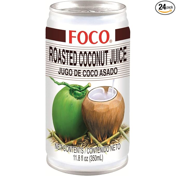 Foco Roasted Coconut Juice Drink 11.8 Oz - 350 ml Cans (case of 24)