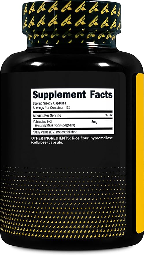 PrimaForce Yohimbine HCl 2.5mg 270 Capsules - Premium Supplement Boosts Performance Zero Fillers Non-GMO and Gluten Free