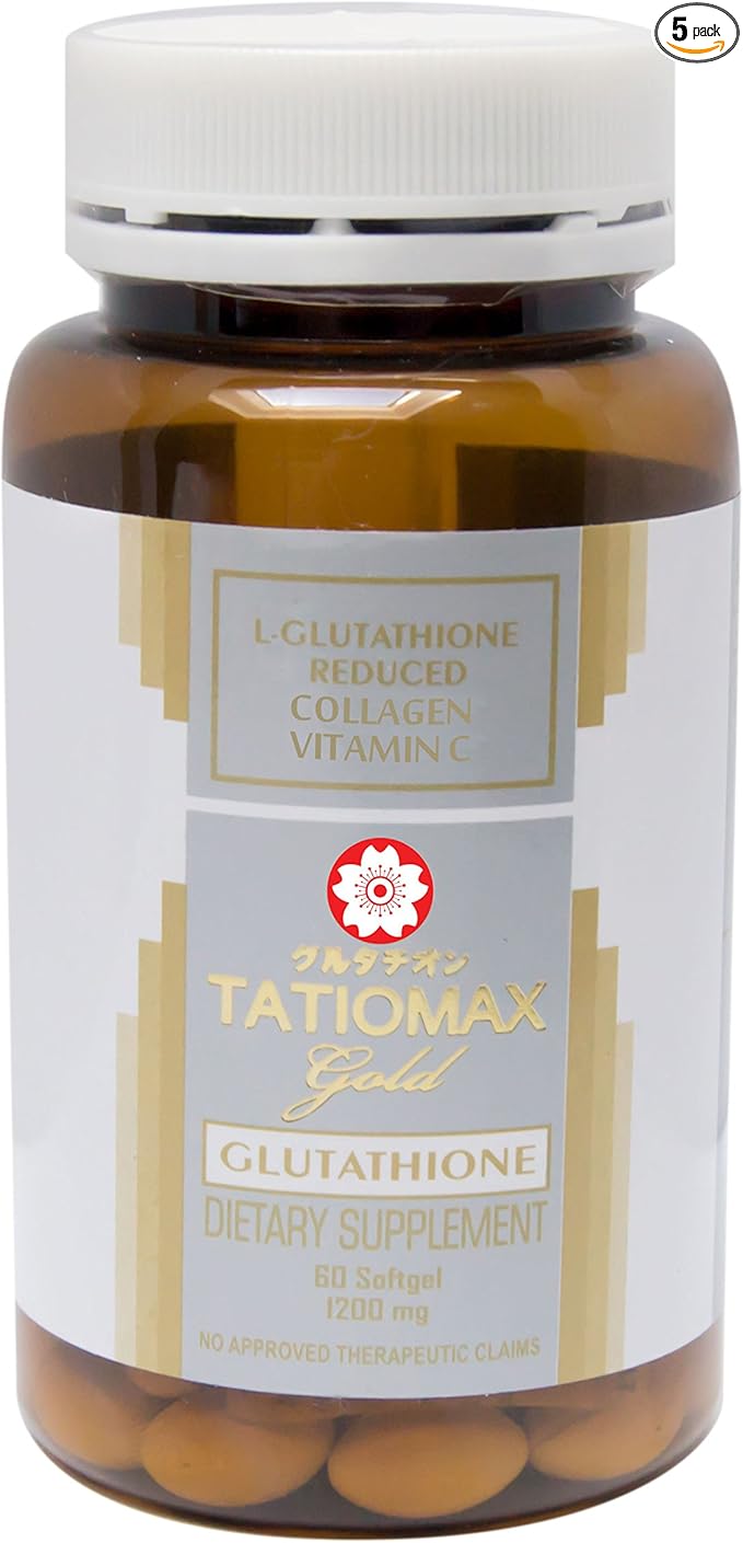 20 Bottles Gold Glutathione Lightening Gel Capsules with Collagen &amp Vitamin C