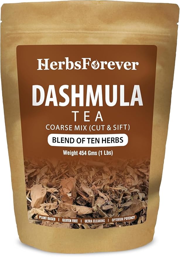 HerbsForever Dashmula Tea Cut and Sifted | Ayurvedic Herbal Tea Blend | Supports General Wellness &amp Vitality | Non-GMO Vegan | 454g