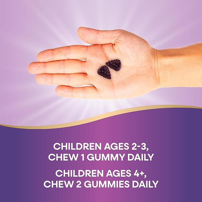 Nature’s Way Sambucus Kids Elderberry Immune Gummies with Black Elderberry Extract Daily Immune Support Gummy with Vitamin C and Zinc for Children Ages 2+* 60 Gummies (Set of 3)