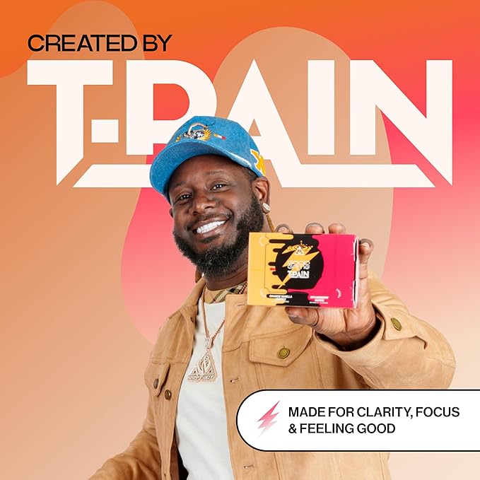 Nappy Boy Dranks Good Game by T-Pain Energy Shot 2oz (6 Pack) Sugar-Free Zero Calorie Focus Drink with 200mg Caffeine and B-Vitamins (B3 B6 B12) - Clean No-Crash Energy Boost 3 Orange Vanilla V
