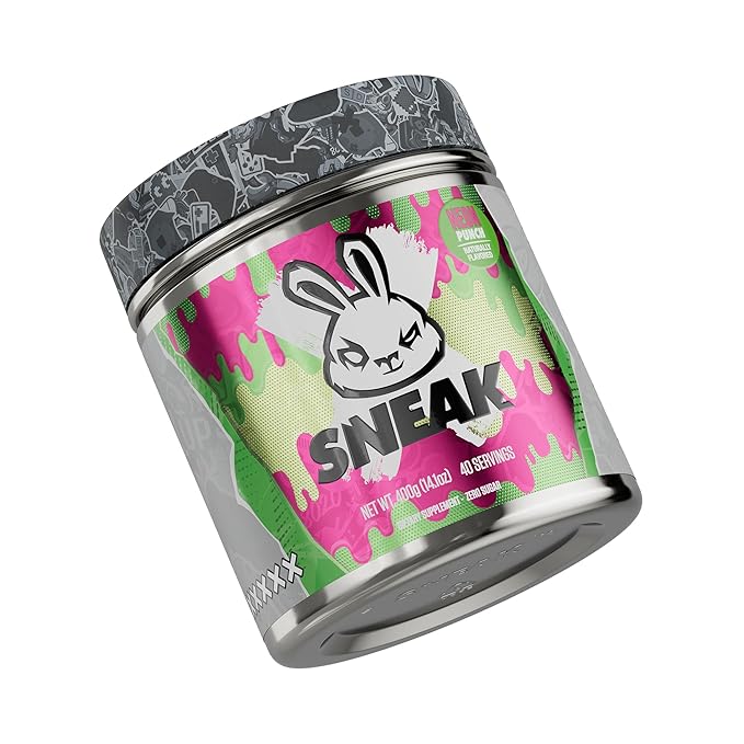 SNEAK Energy Drink Powder | Neon Punch | No Sugar. No Nasties. Just Natural Caffeine Focus-Boosting Nootropics | 40 Servings