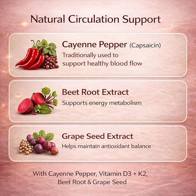 Cayenne Pepper Softgels Organic Cayenne Pepper Capsules with Vitamins D3 K2 Grape Seed Beet Root Capsaicin Supplements Supports Heart and Blood Vessel Health Non-GMO 300 Softgels