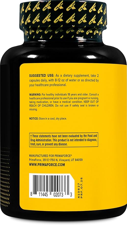 PrimaForce Yohimbine HCl 2.5mg 270 Capsules - Premium Supplement Boosts Performance Zero Fillers Non-GMO and Gluten Free