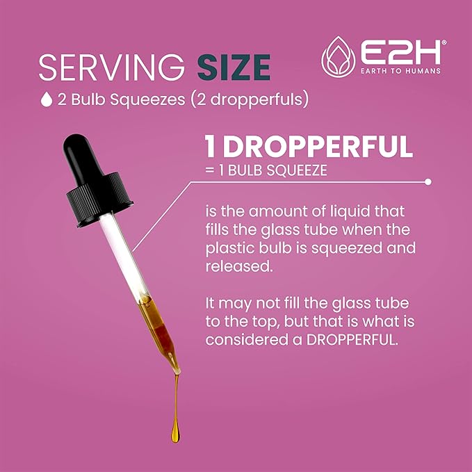 E2H Natural Sleep Support - Liquid Melatonin with Chamomile Theanine - Sleep Better Deeper Longer - Vegan GMO-Free - Provides Stress Relief - 2 Fl Oz