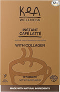 Liquid Instant Café Latte with Collagen – All-Natural Creamer with Hydrolyzed Bovine &amp Marine Peptides (Types I II III) for Hair Skin Nails Bones &amp Joints – 12 Single-Serve Packs