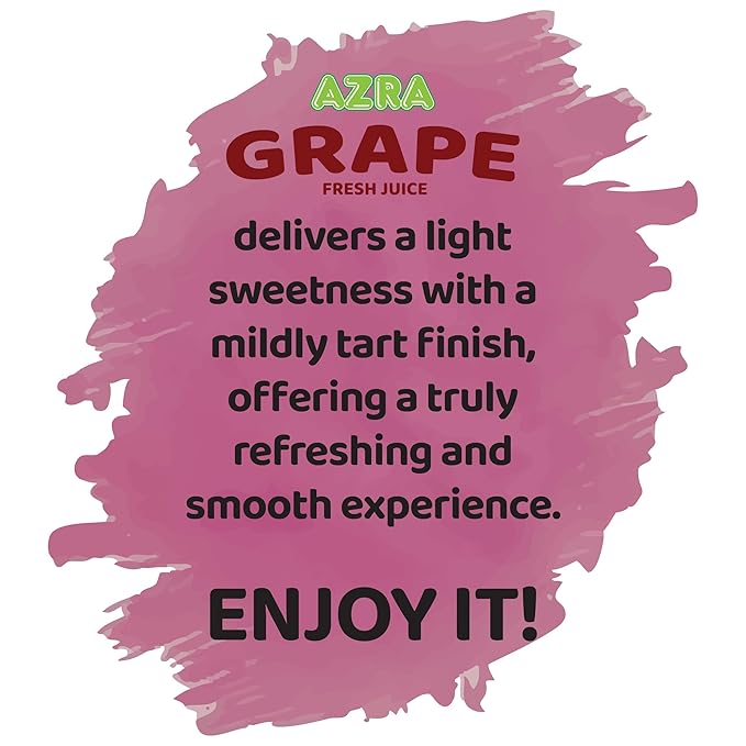AZRA 100% Grape Juice – Fresh Red Grape Juice in 500ml Cans – Zero Sugar Juice Fruit Juice Variety Pack for Kids and Adults – Healthy Drinks Bulk 100% Juice 12 Pack