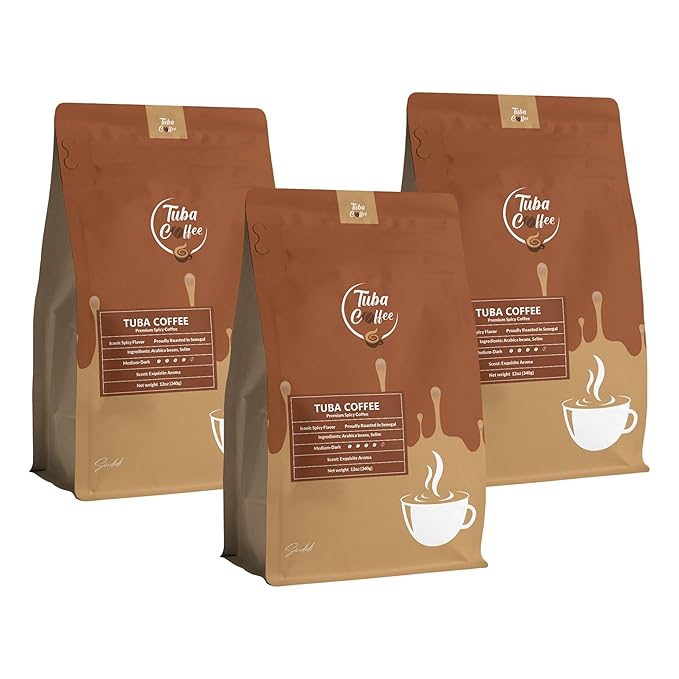 Tuba Coffee: Iconic Spicy Flavor | Proudly Roasted in Senegal | Arabica with Selim | Medium-Dark Roast | Ground | 12 0Z (340g) (3)