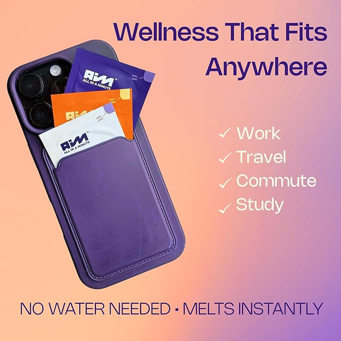 MeltinStrips® Daily Wellness Essentials | Nootropic Energy for Focus Drug-Free Sleep Aid &amp Skin Glow | Vegan Sugar-Free 24-Hour Wellness Kit | 90 Fast Dissolving Oral Strips