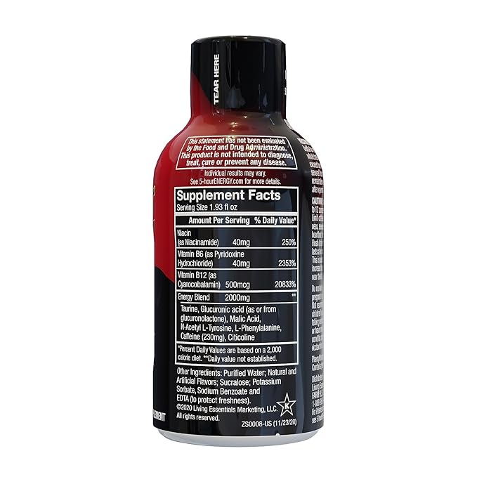 5-Hour Energy Extra Strength Beverage Black Berry 46.32 Fl Oz