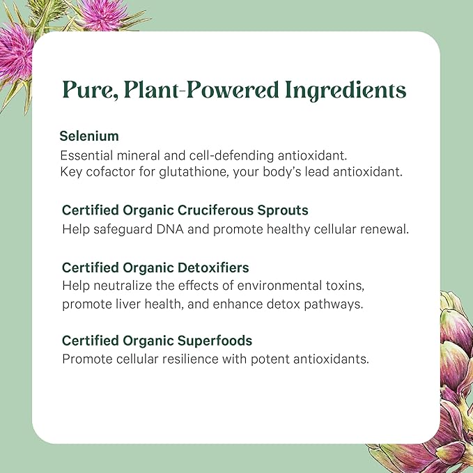 PURE SYNERGY Cell Protector | Cellular Health Supplement | Cell and Immune Support with Selenium and Organic Cruciferous Vegetables | for Healthy Aging &amp Detoxification (120 Capsules)