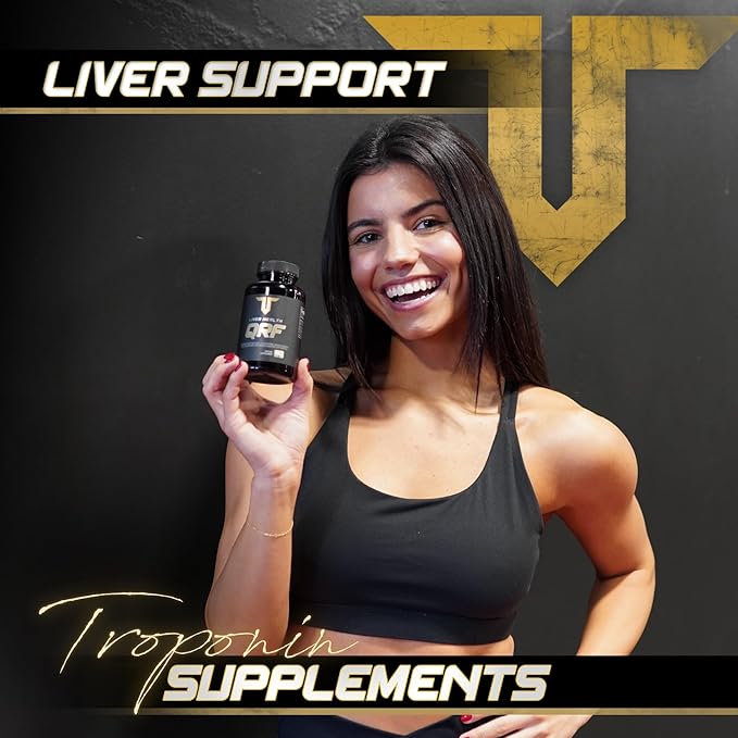 Troponin Nutrition QRF Liver Support Supplement - NAC 600mg TUDCA &amp Milk Thistle Extract - Liver Cleanse Detox &amp Repair Bile Flow Glutathione Booster - 60 Capsules